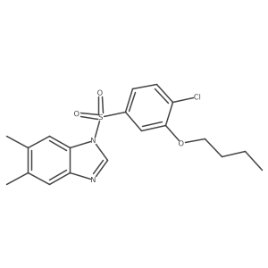 1-(3-butoxy-4-chlorobenzenesulfonyl)-5,6-dimethyl-1H-1,3-benzodiazole结构式