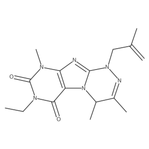 7-ethyl-3,4,9-trimethyl-1-(2-methylprop-2-enyl)-4H-purino[8,7-c][1,2,4]triazine-6,8-dione结构式