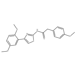 N-(4-(2,5-dimethoxyphenyl)thiazol-2-yl)-2-(4-(methylthio)phenyl)acetamide Structure