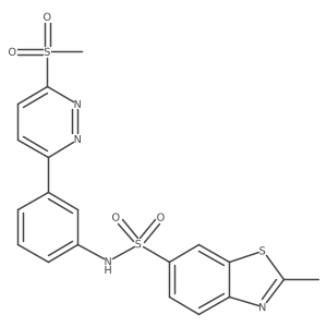 2-methyl-N-(3-(6-(methylsulfonyl)pyridazin-3-yl)phenyl)benzo[d]thiazole-6-sulfonamide结构式