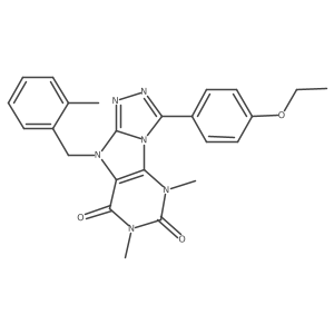 3-(4-ethoxyphenyl)-5,7-dimethyl-9-(2-methylbenzyl)-5H-[1,2,4]triazolo[4,3-e]purine-6,8(7H,9H)-dione Structure