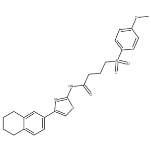 4-((4-methoxyphenyl)sulfonyl)-N-(4-(5,6,7,8-tetrahydronaphthalen-2-yl)thiazol-2-yl)butanamide Structure
