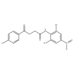 [(2,6-Dibromo-4-nitrophenyl)carbamoyl]methyl 6-chloropyridine-3-carboxylate Structure