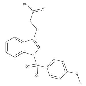 3-[1-(4-methoxy-benzenesulfonyl)-1H-indol-3-yl]propionic acid Structure
