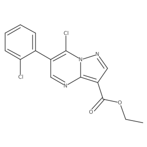 Ethyl 7-chloro-6-(2-chlorophenyl)pyrazolo[1,5-a]pyrimidine-3-carboxylate Structure