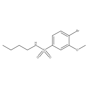 4-bromo-N-butyl-3-methoxybenzenesulfonamide结构式