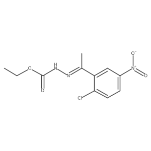 Ethyl 2-[1-(2-chloro-5-nitrophenyl)ethylidene]hydrazinecarboxylate Structure