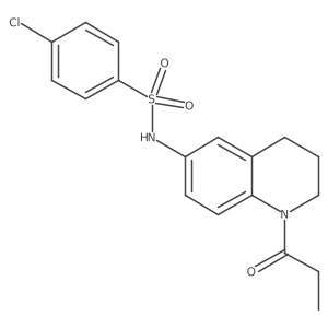 4-chloro-N-(1-propanoyl-1,2,3,4-tetrahydroquinolin-6-yl)benzene-1-sulfonamide Structure