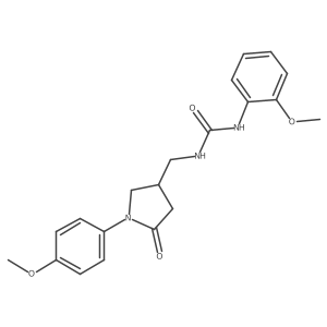 1-(2-Methoxyphenyl)-3-((1-(4-methoxyphenyl)-5-oxopyrrolidin-3-yl)methyl)urea结构式