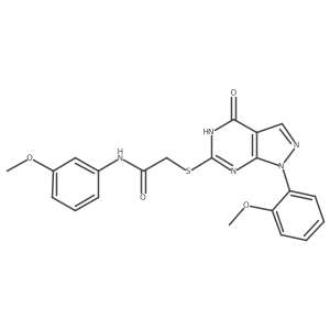 N-(3-methoxyphenyl)-2-((1-(2-methoxyphenyl)-4-oxo-4,5-dihydro-1H-pyrazolo[3,4-d]pyrimidin-6-yl)thio)acetamide Structure