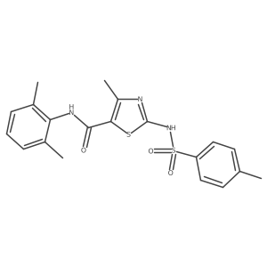 5-Thiazolecarboxamide, N-(2,6-dimethylphenyl)-4-methyl-2-[[(4-methylphenyl)sulfonyl]amino]-结构式