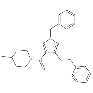 (1-benzyl-3-(benzyloxy)-1H-pyrazol-4-yl)(4-methylpiperidin-1-yl)methanone Structure