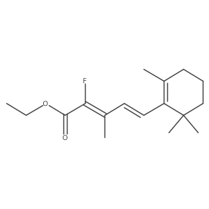 Ethyl 2-fluoro-3-methyl-5-(2,6,6-trimethyl-1-cyclohexen-1-yl)-2,4-pentadienoate Structure