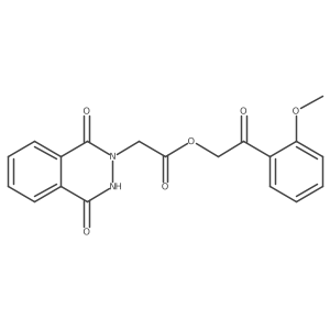 [2-(2-methoxyphenyl)-2-oxoethyl] 2-(1,4-dioxo-3H-phthalazin-2-yl)acetate结构式