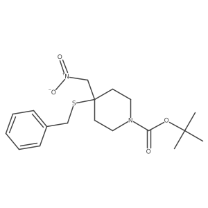 Tert-butyl 4-(benzylthio)-4-(nitromethyl)piperidine-1-carboxylate Structure