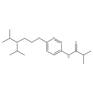 N-[6-({2-[bis(propan-2-yl)amino]ethyl}sulfanyl)pyridazin-3-yl]-2-methylpropanamide Structure