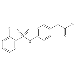 4-[[(2-Fluorophenyl)sulfonyl]amino]benzeneacetic acid结构式