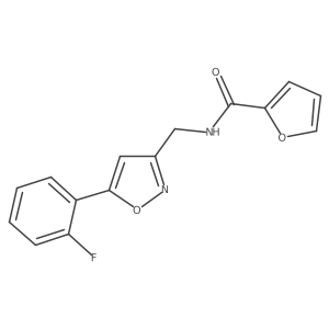 N-((5-(2-fluorophenyl)isoxazol-3-yl)methyl)furan-2-carboxamide Structure