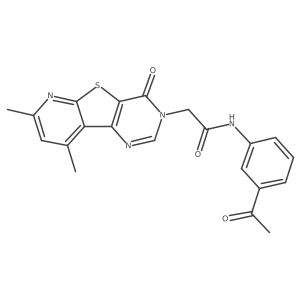 N-(3-acetylphenyl)-2-(7,9-dimethyl-4-oxopyrido[3',2':4,5]thieno[3,2-d]pyrimidin-3(4H)-yl)acetamide结构式