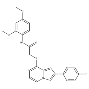N-(2,4-dimethoxyphenyl)-2-{[2-(4-fluorophenyl)pyrazolo[1,5-a]pyrazin-4-yl]sulfanyl}acetamide Structure
