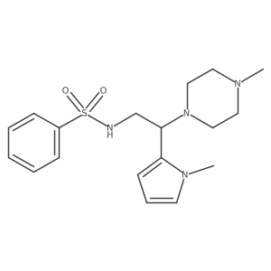 N-(2-(1-methyl-1H-pyrrol-2-yl)-2-(4-methylpiperazin-1-yl)ethyl)benzenesulfonamide结构式