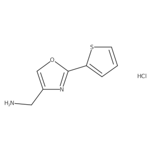 (2-(Thiophen-2-yl)oxazol-4-yl)methanamine hydrochloride结构式