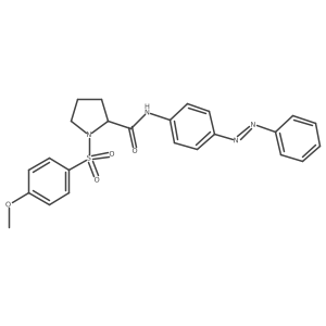 (E)-1-((4-methoxyphenyl)sulfonyl)-N-(4-(phenyldiazenyl)phenyl)pyrrolidine-2-carboxamide Structure