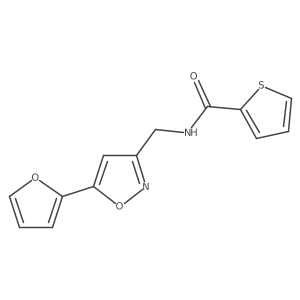 N-((5-(furan-2-yl)isoxazol-3-yl)methyl)thiophene-2-carboxamide结构式
