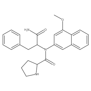 (2S)-N-[(2S)-1-amino-1-oxo-3-phenylpropan-2-yl]-N-(4-methoxynaphthalen-2-yl)pyrrolidine-2-carboxamide Structure