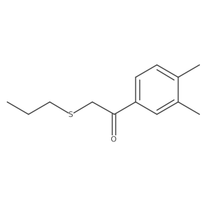 1-(3,4-Dimethylphenyl)-2-(propylsulfanyl)ethan-1-one结构式