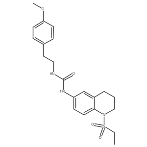 CCS(=O)(=O)N1CCCc2cc(NC(=O)NCCc3ccc(OC)cc3)ccc21结构式