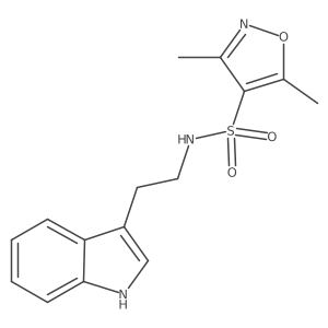 N-[2-(1H-indol-3-yl)ethyl]-3,5-dimethyl-1,2-oxazole-4-sulfonamide结构式