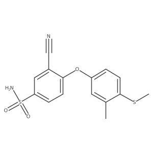 3-Cyano-4-(3-methyl-4-(methylthio)phenoxy)benzenesulfonamide结构式