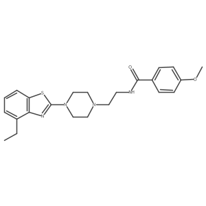 N-[2-[4-(4-Ethyl-2-benzothiazolyl)-1-piperazinyl]ethyl]-4-methoxybenzamide结构式
