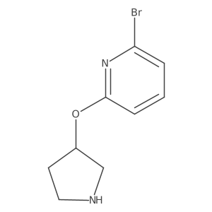 2-Bromo-6-(pyrrolidin-3-yloxy)pyridine结构式