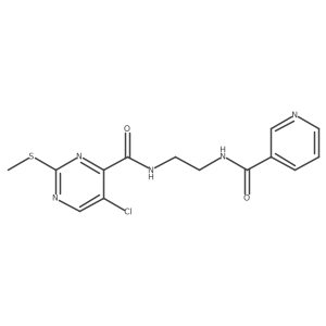 N-(2-{[5-chloro-2-(methylsulfanyl)pyrimidin-4-yl]formamido}ethyl)pyridine-3-carboxamide Structure