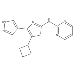 5-cyclobutyl-4-(1H-pyrazol-4-yl)-N-pyrimidin-2-yl-1,3-thiazol-2-amine Structure