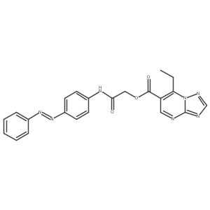 [1,2,4]Triazolo[1,5-a]pyrimidine-6-carboxylic acid, 7-ethyl-, 2-oxo-2-[[4-(2-phenyldiazenyl)phenyl]amino]ethyl ester结构式