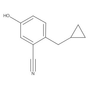 2-(Cyclopropylmethyl)-5-hydroxybenzonitrile Structure