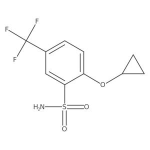 2-Cyclopropoxy-5-(trifluoromethyl)benzenesulfonamide结构式
