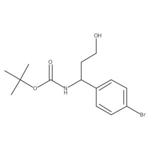 tert-Butyl (S)-(1-(4-bromophenyl)-3-hydroxypropyl)carbamate Structure
