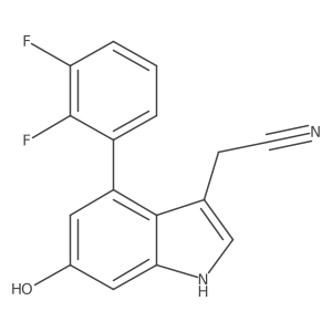 2-(4-(2,3-Difluorophenyl)-6-hydroxy-1H-indol-3-yl)acetonitrile Structure