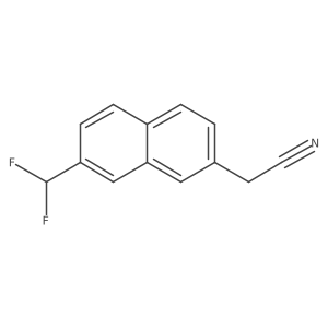 2-(Difluoromethyl)naphthalene-7-acetonitrile结构式