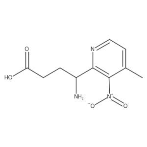 2-Pyridinebutanoic acid, I(3)-amino-4-methyl-3-nitro-, (I(3)R)-结构式