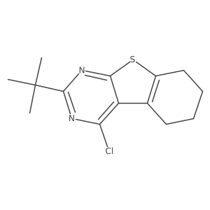 5-Tert-butyl-3-chloro-8-thia-4,6-diazatricyclo[7.4.0.0,2,7]trideca-1(9),2,4,6-tetraene结构式