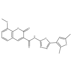 N-(5-(2,5-dimethylfuran-3-yl)-1,3,4-oxadiazol-2-yl)-8-methoxy-2-oxo-2H-chromene-3-carboxamide Structure