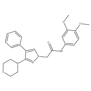 N-(3,4-dimethoxyphenyl)-2-(3-morpholino-4-phenyl-1H-pyrazol-1-yl)acetamide Structure