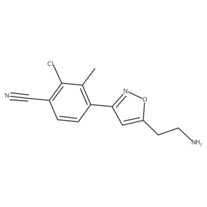 4-(5-(2-Aminoethyl) isoxazol-3-yl)-2-chloro-3-methylbenzonitrile结构式