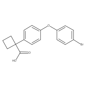 Cyclobutanecarboxylic acid, 1-[4-(4-bromophenoxy)phenyl]- Structure
