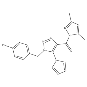 [1-(4-chlorobenzyl)-5-(1H-pyrrol-1-yl)-1H-1,2,3-triazol-4-yl](3,5-dimethyl-1H-pyrazol-1-yl)methanone Structure